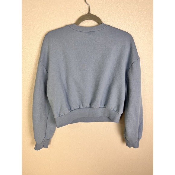 Wild Fable Women's Long Sleeve Cropped Sweatshirt Blue Sz XL - Picture 4 of 7
